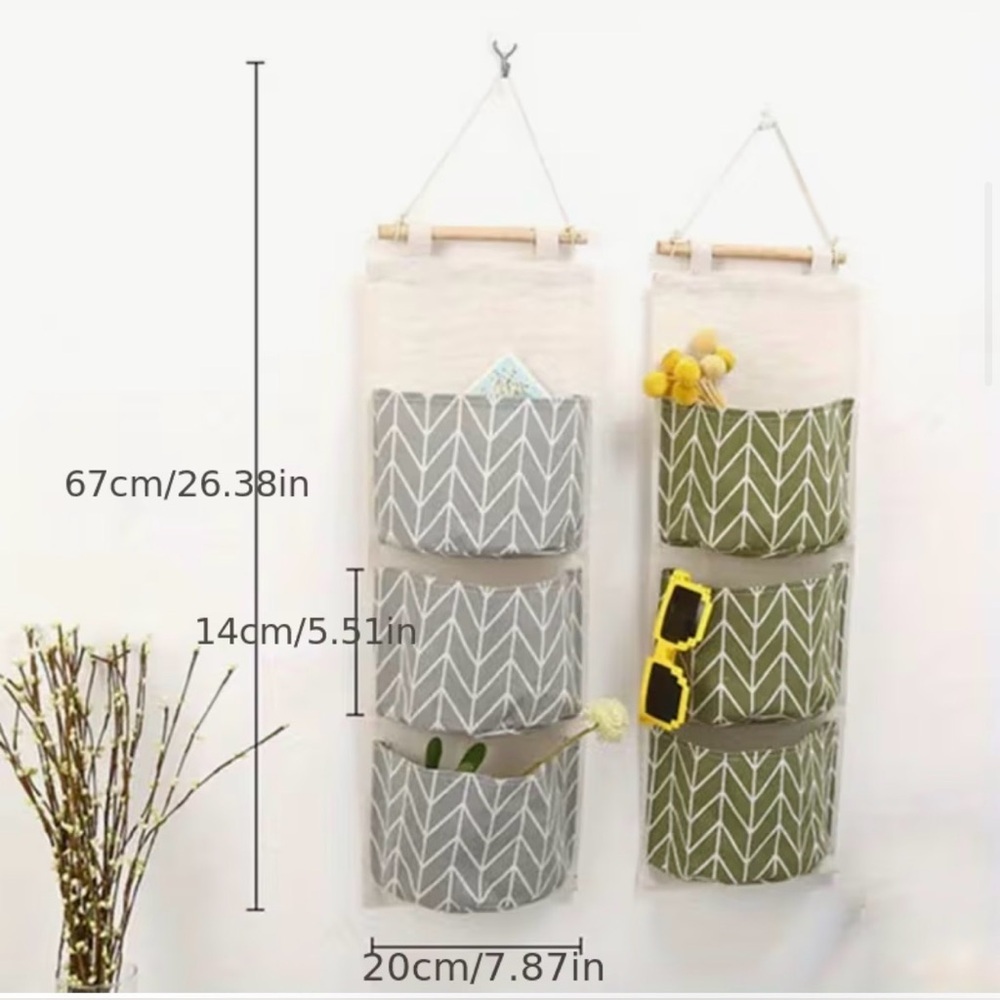 New Olive Hanging Wall Organizer - Picture 3 of 3